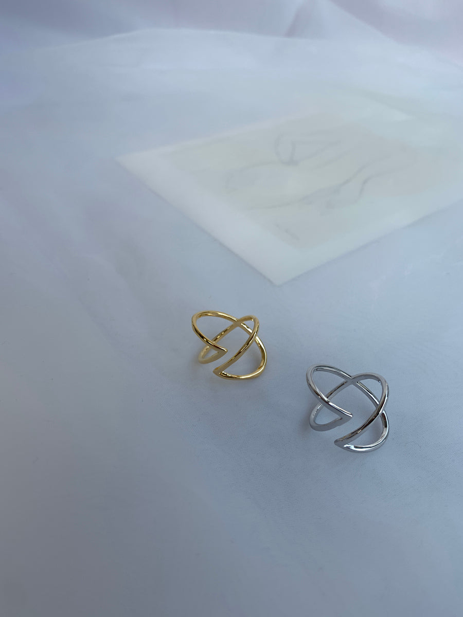 Gold and Silver Plated Geometric Wrap Rings