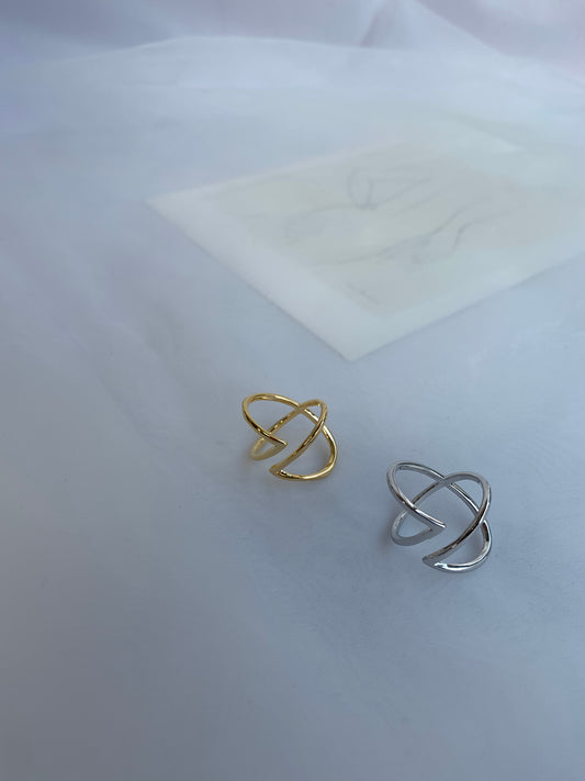 Gold and Silver Plated Geometric Wrap Rings