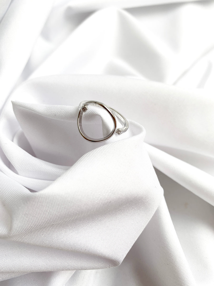 Gold and Silver Plated Minimalist Teardrop Rings