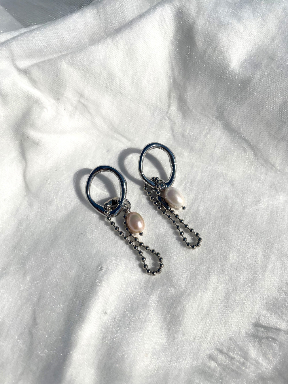 Dual-Tone Chain Link Drop Earrings