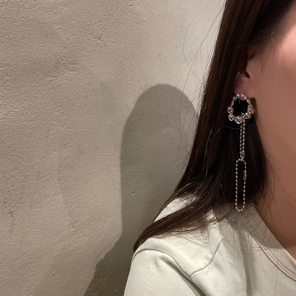 Two-Tone Chain Link Drop Earrings