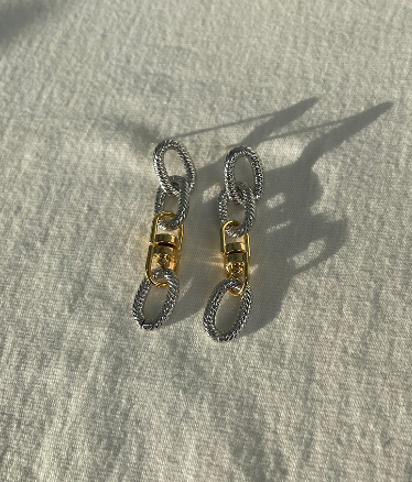 Elegant Gold & Silver-Plated Teardrop Hoop Earrings