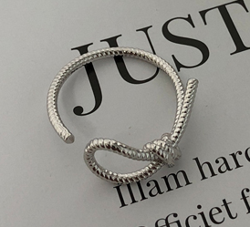 Gold and Silver Plated Rope Knot Ring