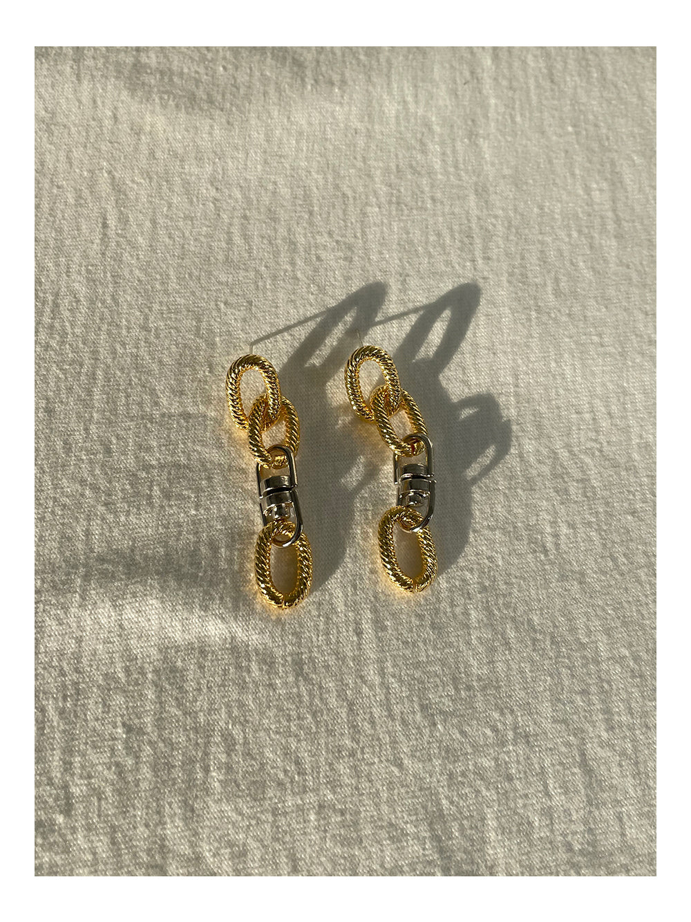 Elegant Gold & Silver-Plated Teardrop Hoop Earrings