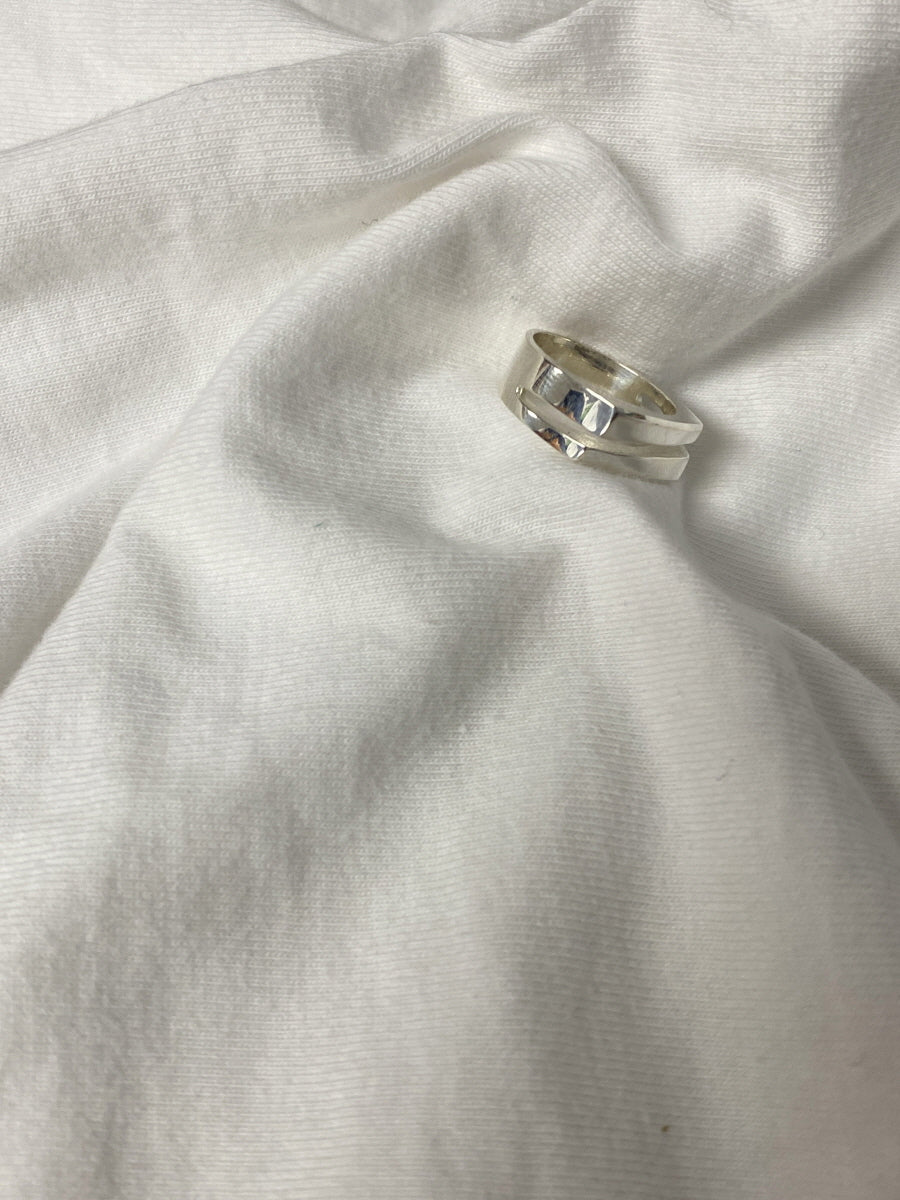 Minimalist Silver Plated Wrap Ring