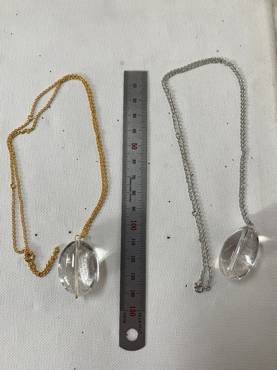 Minimalist Gold and Silver Plated Quartz Pendant Necklaces