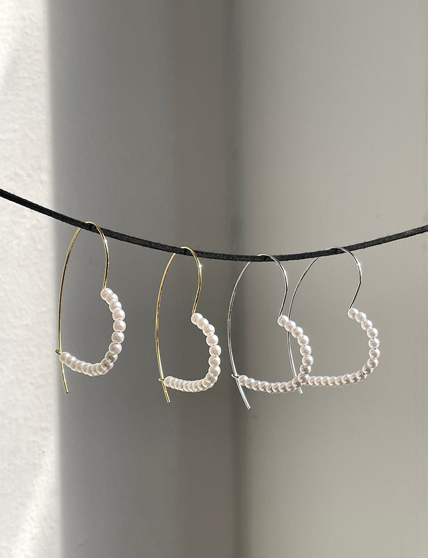 Silver-Plated Pearl Accent Hoop Earrings