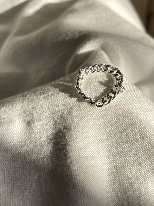 Silver Plated Chain-Link Ring