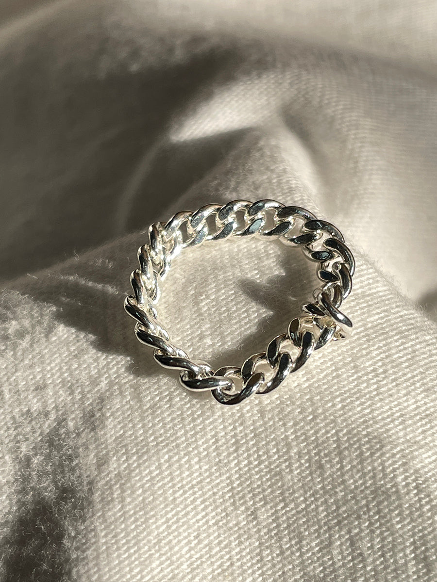 Silver Plated Chain-Link Ring