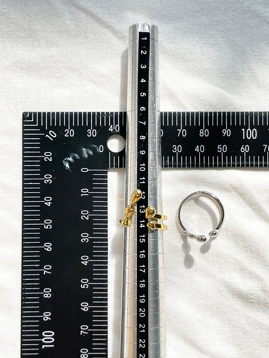 Gold and Silver Plated Abstract Shape Rings