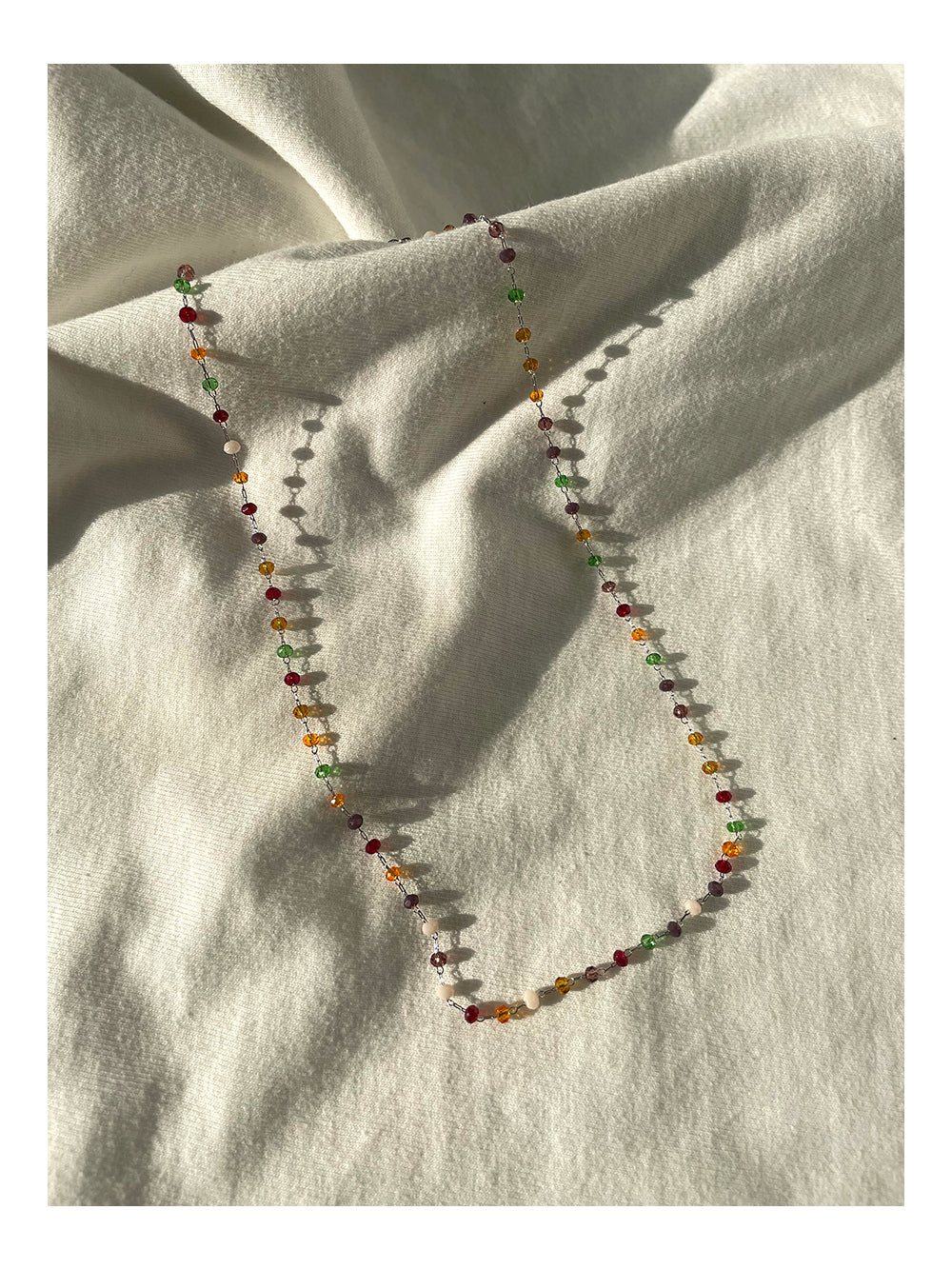 Multi-Color Jephandy Bead and Pearl Necklace