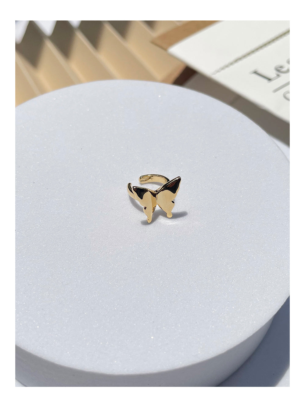 Gold and Silver Plated Butterfly Adjustable Rings