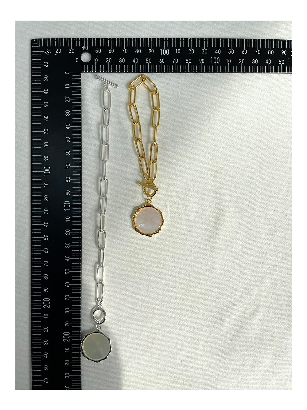 Gold and Silver Plated Mother of Pearl Pendant Bracelets