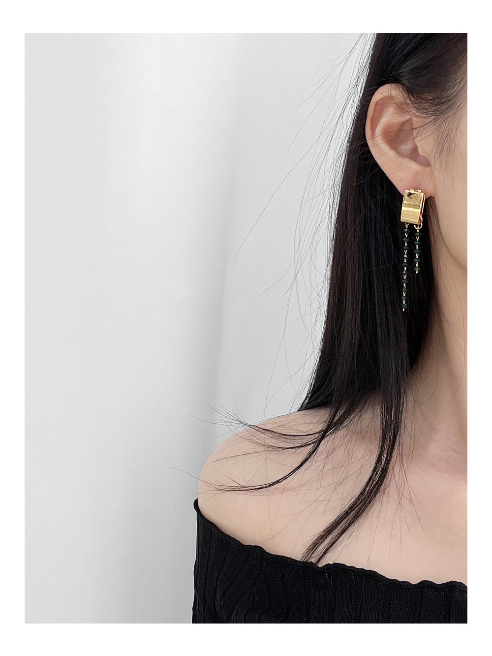 Silver-Plated Chunky Chain Drop Earrings