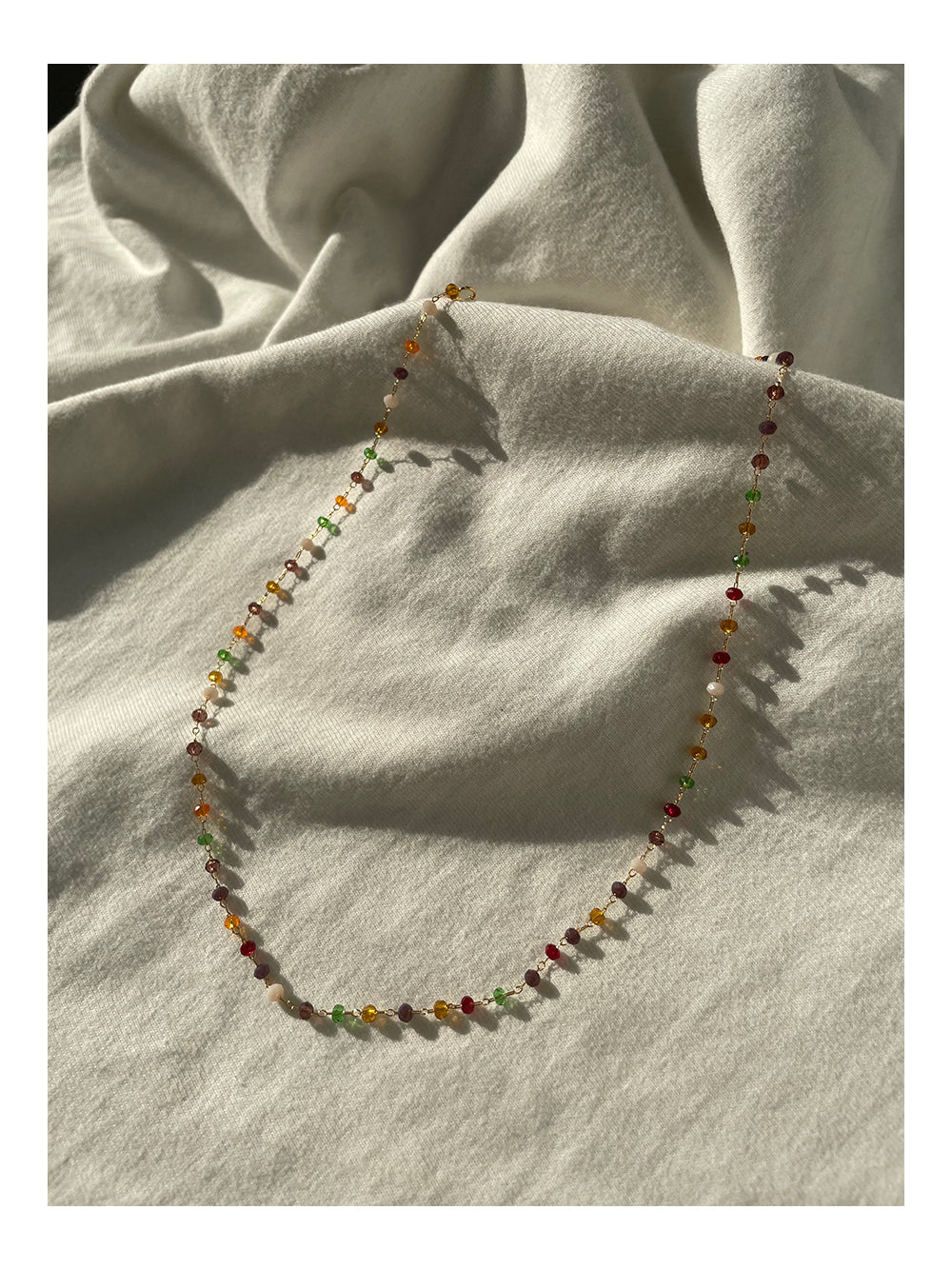 Multi-Color Jephandy Bead and Pearl Necklace