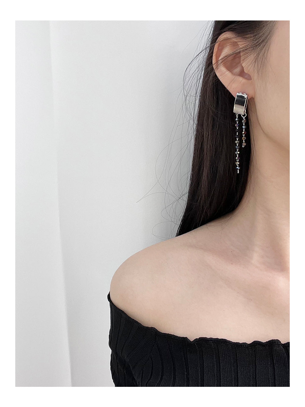 Silver-Plated Chunky Chain Drop Earrings