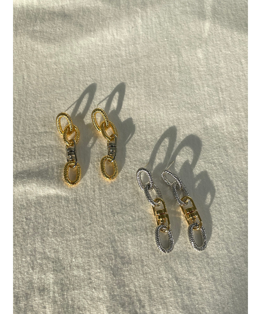 Elegant Gold & Silver-Plated Teardrop Hoop Earrings