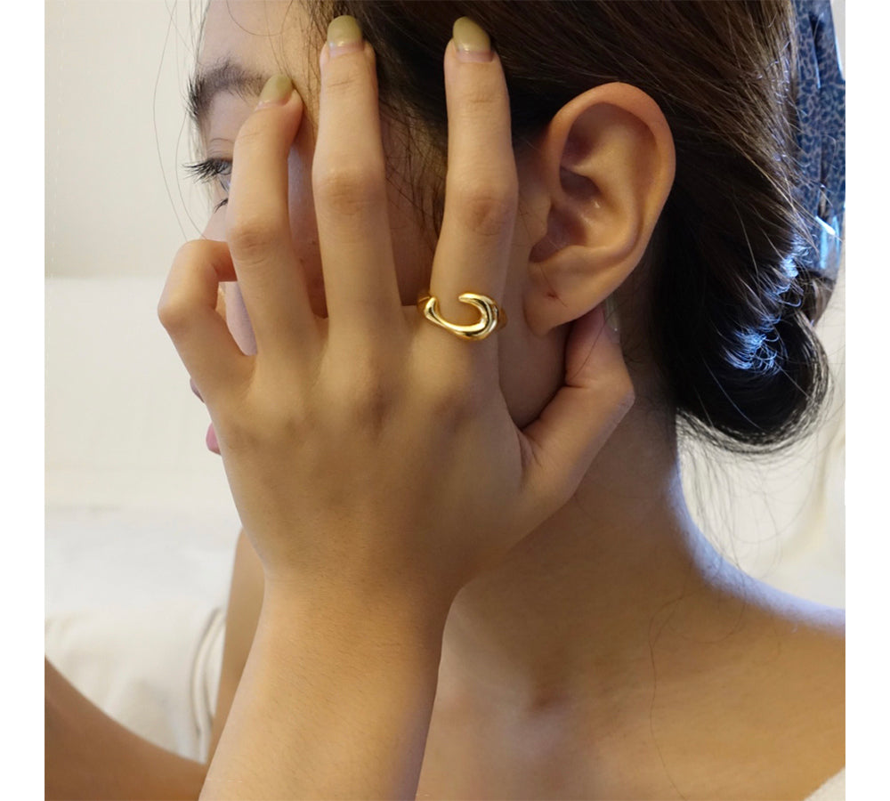 Gold and Silver Plated Open Circle Rings