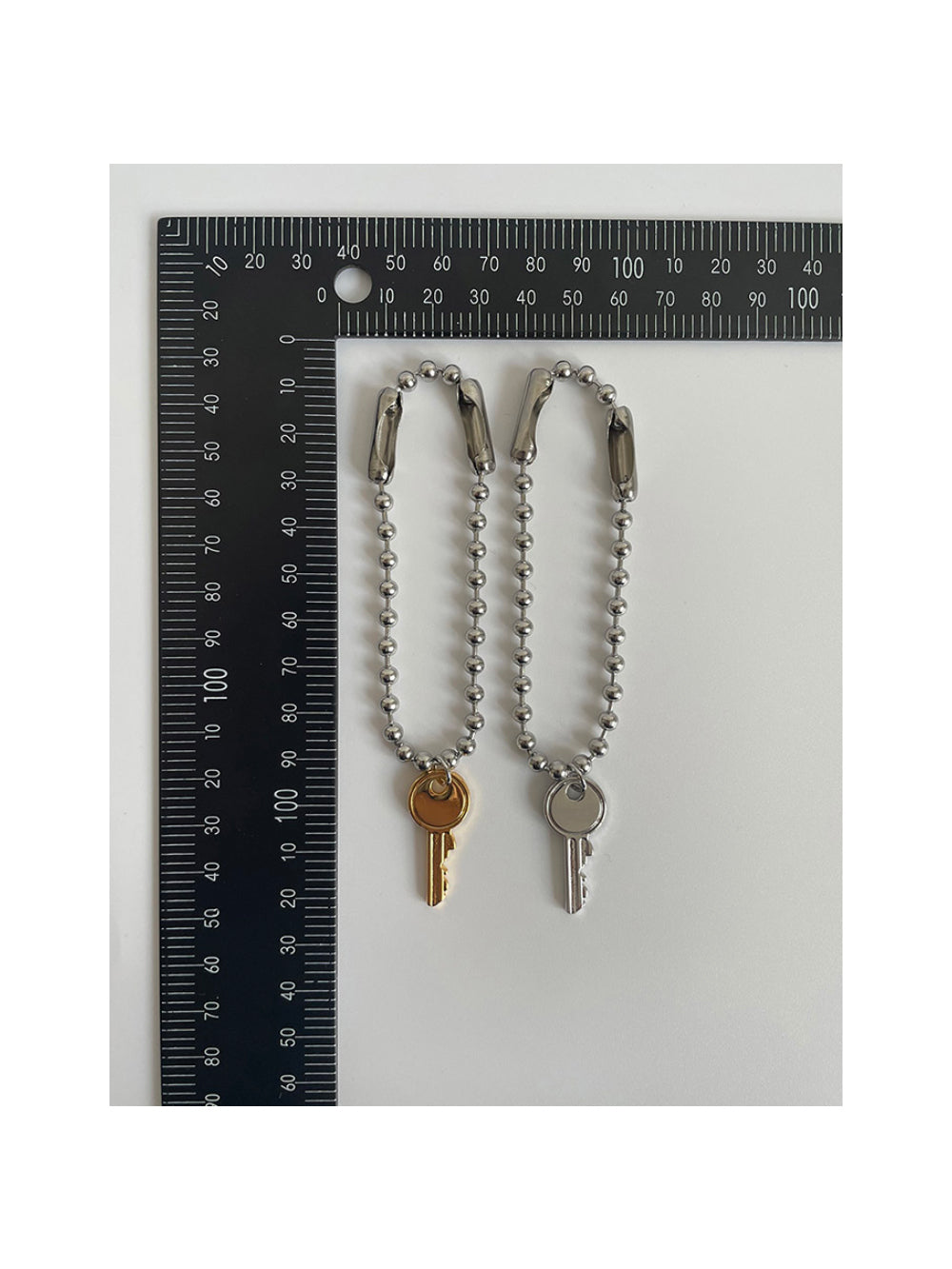 Elegant Two-Tone Key Charm Bracelets